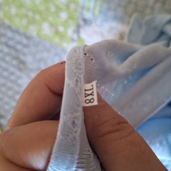 Light Blue Eyelet Top - Picture 6 of 16